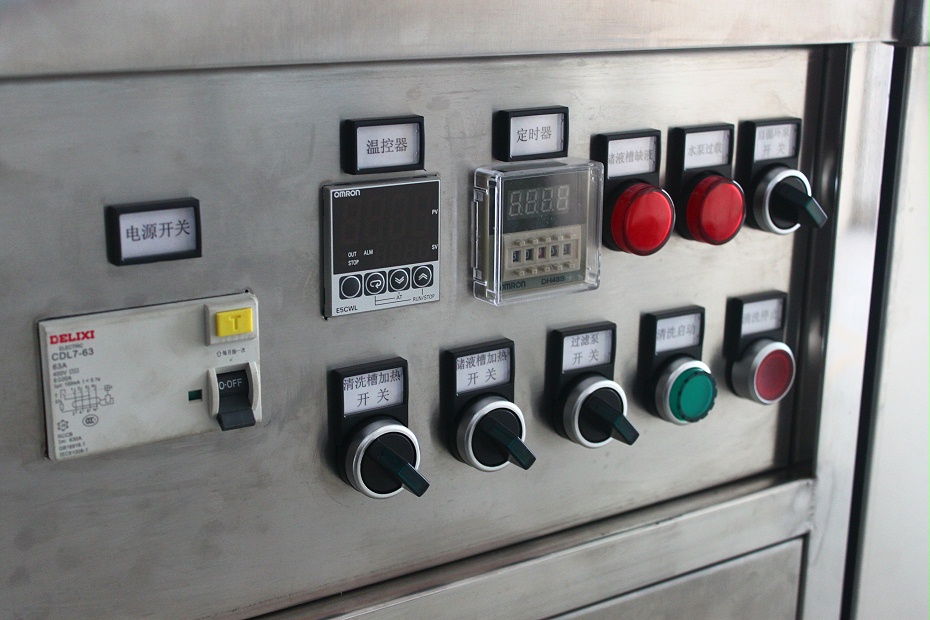 單槽超聲波清洗機控制面板